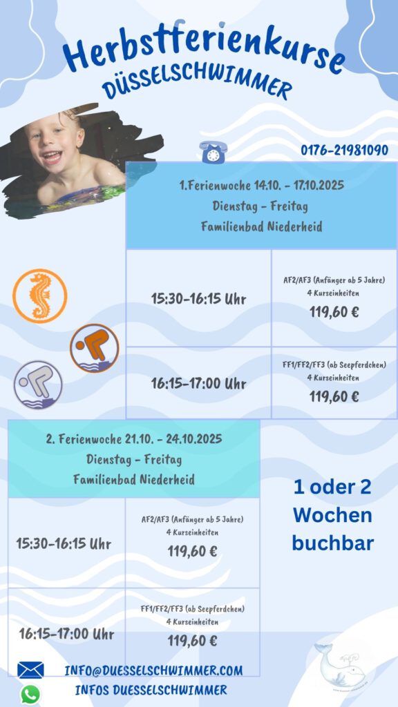 Ferienschwimmkurse Herbst 2025